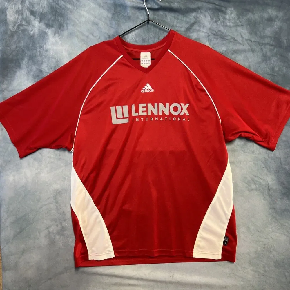adidas Red And White Jersey Lennox Int. Blokecore L